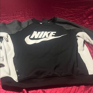 Nike Woman’s Black and Gray Crewneck Sweater